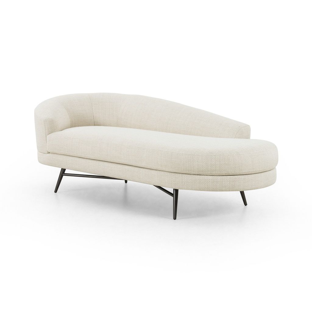 Carmela Chaise Left Arm Facing, Irving Taupe Cover