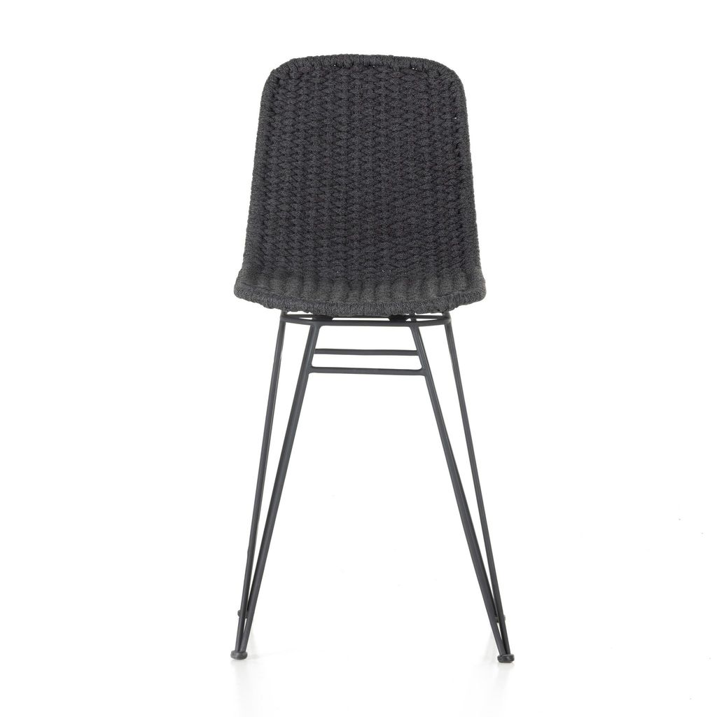 Dema Outdoor Swivel Counter Stool, Dark Grey