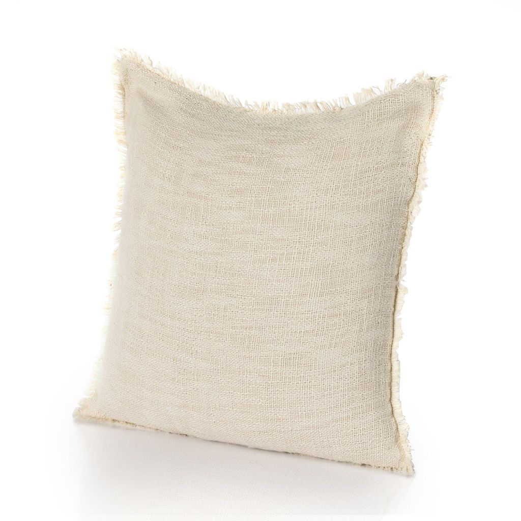 Tharp Outdoor Pillow Cover + Insert 20" X 20", Natural Cream