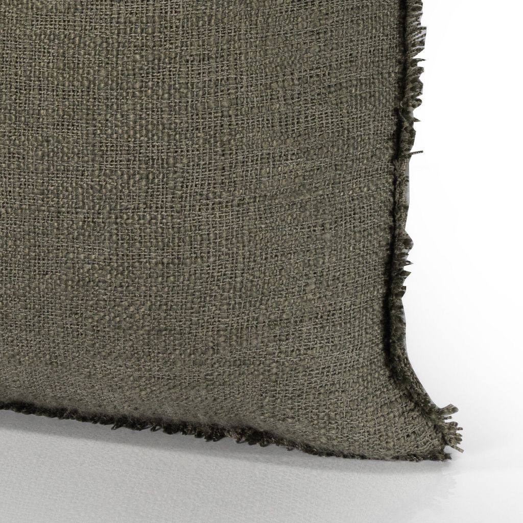 Outdoor Pillow Cover + Insert 20" X 20", Textured Olive