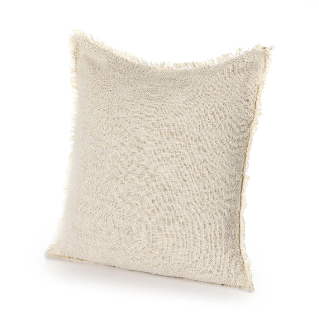 Tharp Outdoor Pillow Cover Only 20" X 20", Natural Cream