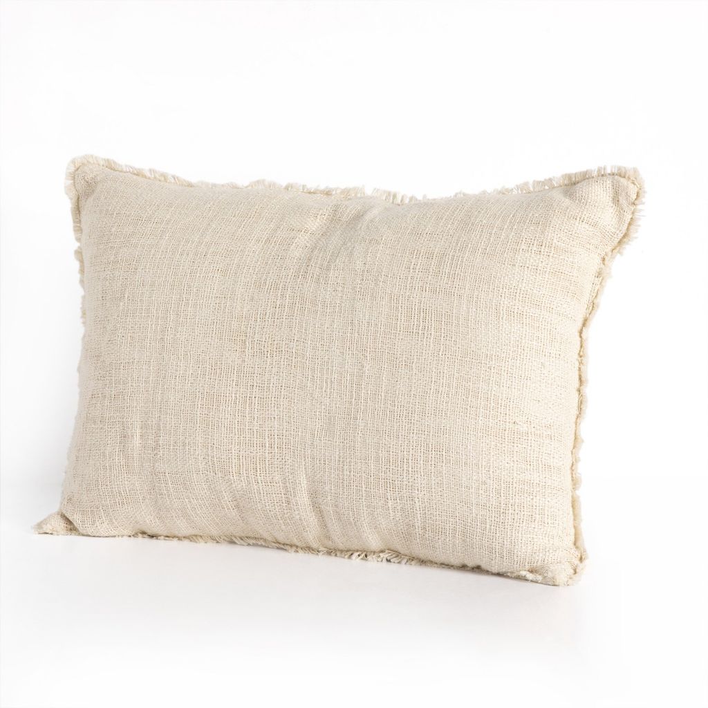 Tharp Outdoor Pillow Cover Only 16" X 24", Natural Cream
