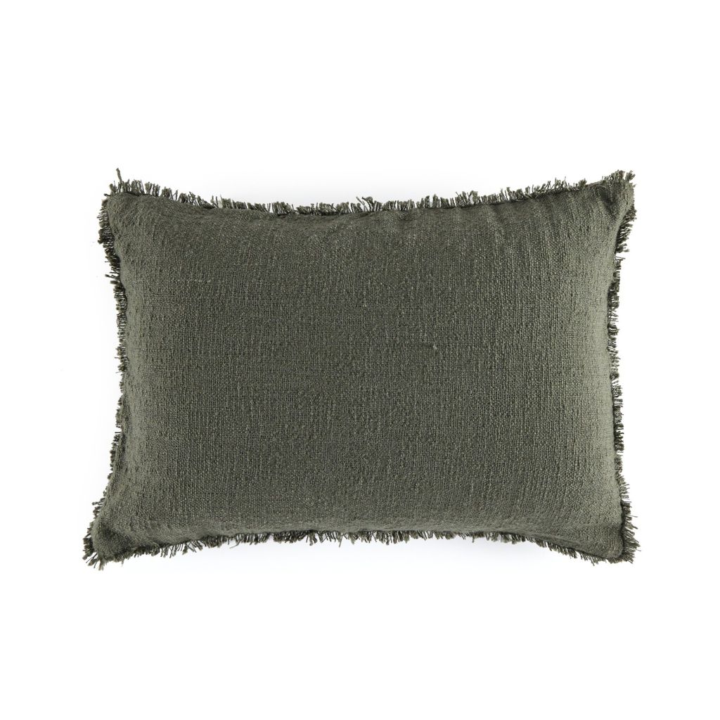 Preview image for Tharp Outdoor Pillow Cover + Insert 16" X 24", Textured Olive
