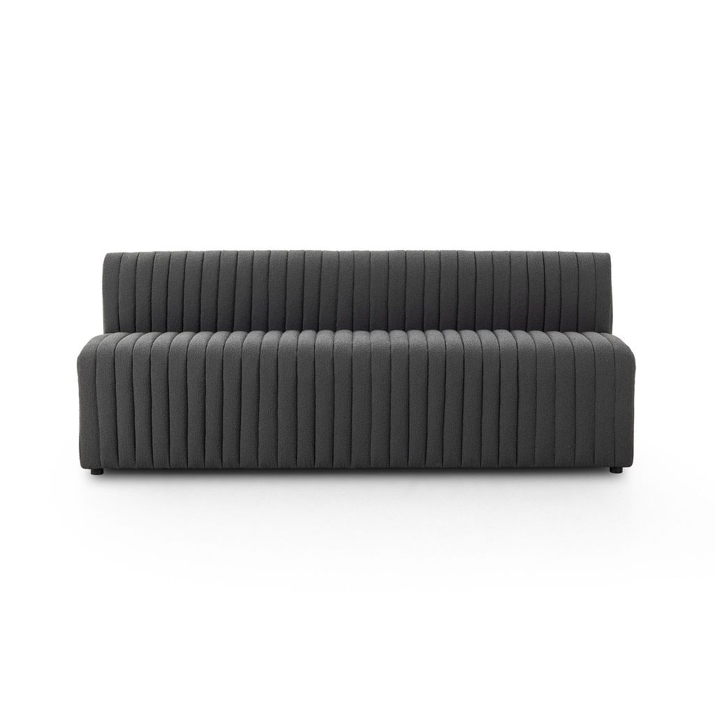 Build Your Own: Augustine Dining Banquette 82" Bench, Fiqa Boucle Charcoal Cover