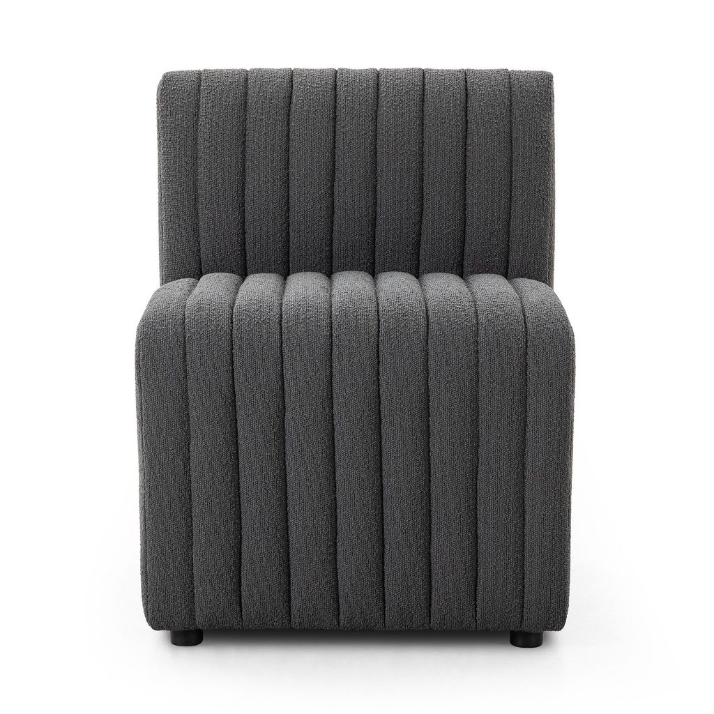 Build Your Own: Augustine Dining Banquette Chair, Fiqa Boucle Charcoal Cover