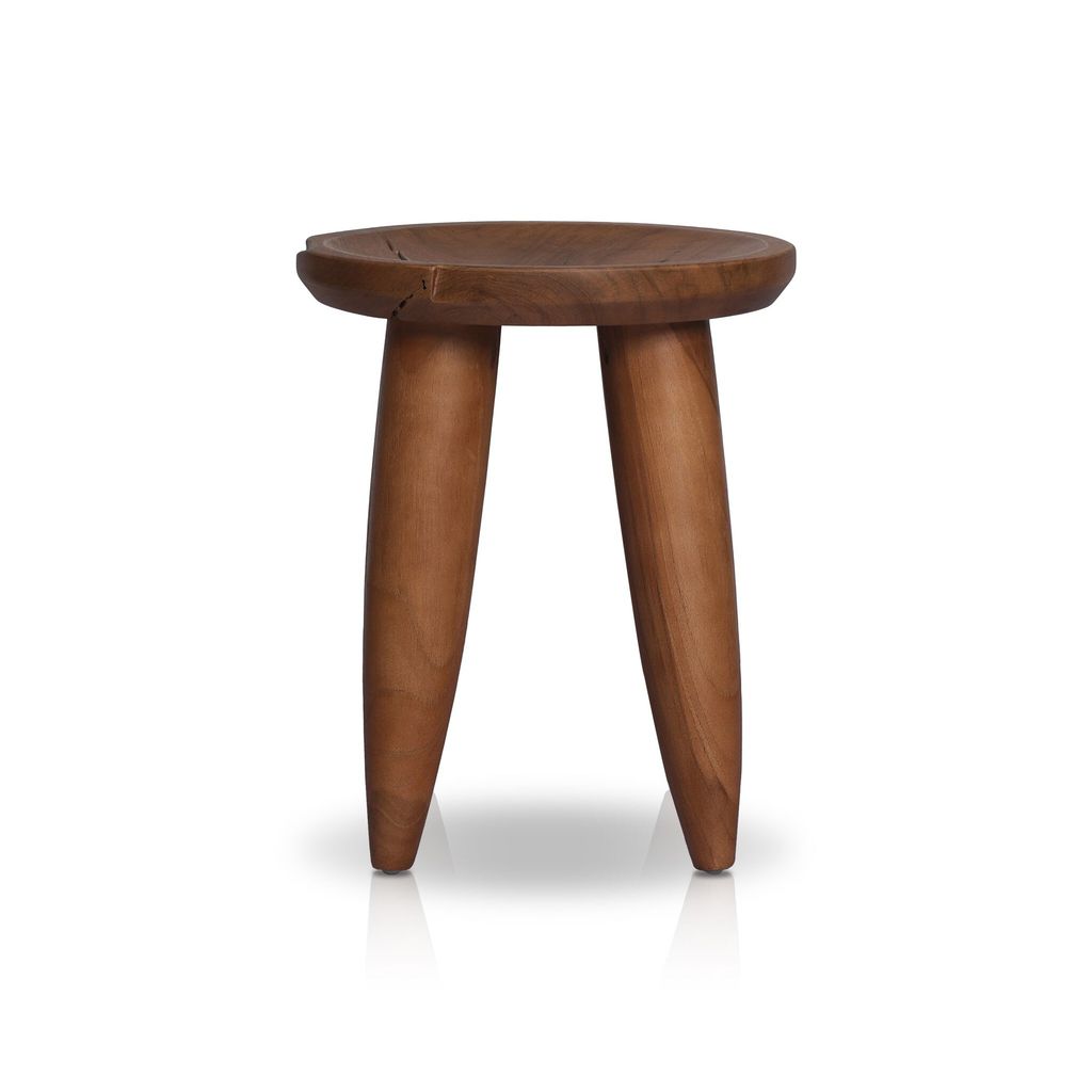 Preview image for Round Outdoor End Table with 4 Peg Legs, Natural