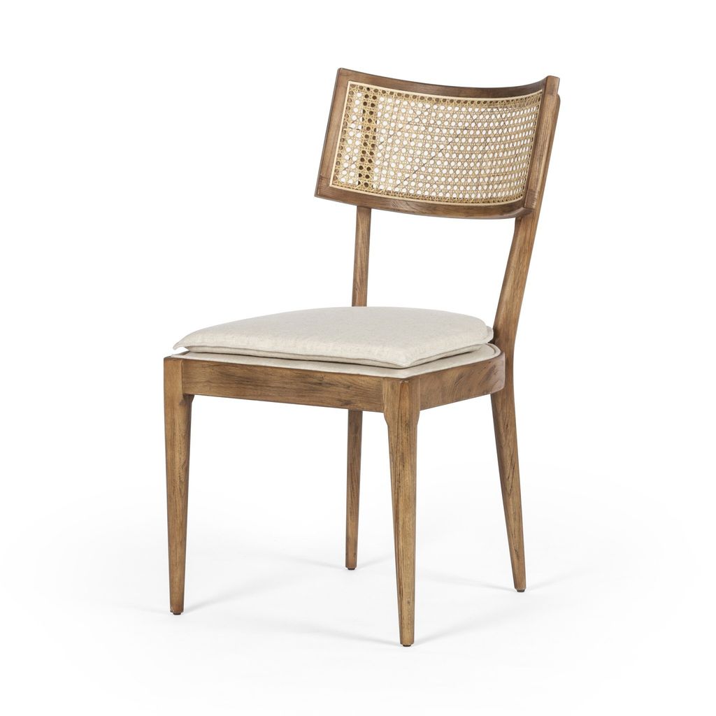 Britt Dining Chair, Toasted Nettlewood W/Savile Flax Cushion