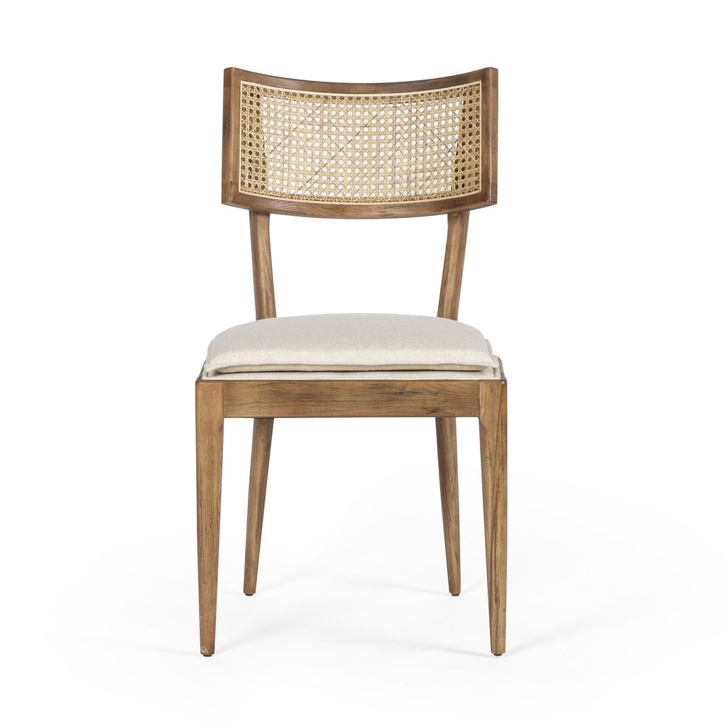 Britt Dining Chair, Toasted Nettlewood W/Savile Flax Cushion