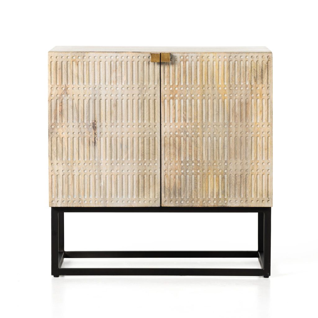 Preview image for Kelby Cabinet Nightstand, Light Wash Carved