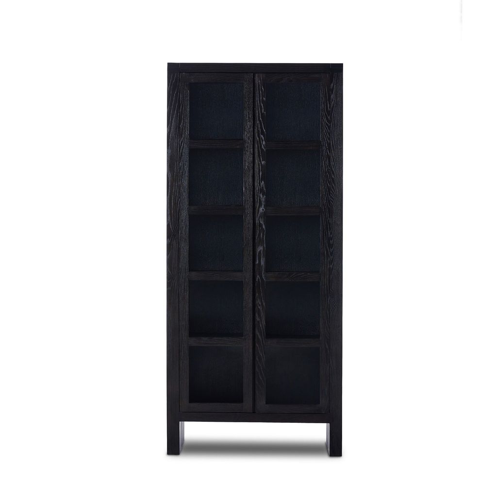 Warby Cabinet, Worn Black Oak Veneer