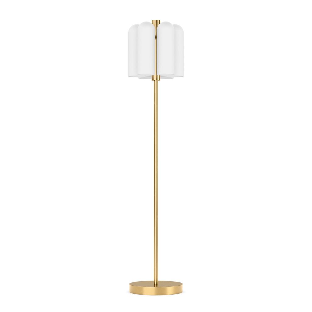 Odyssey 6 Floor Lamp, Burnished Brass