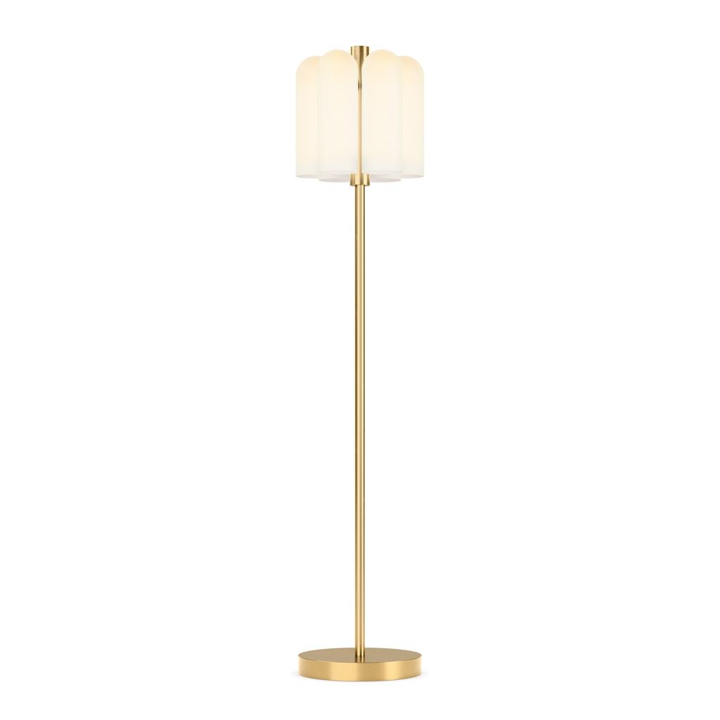Odyssey 6 Floor Lamp, Burnished Brass