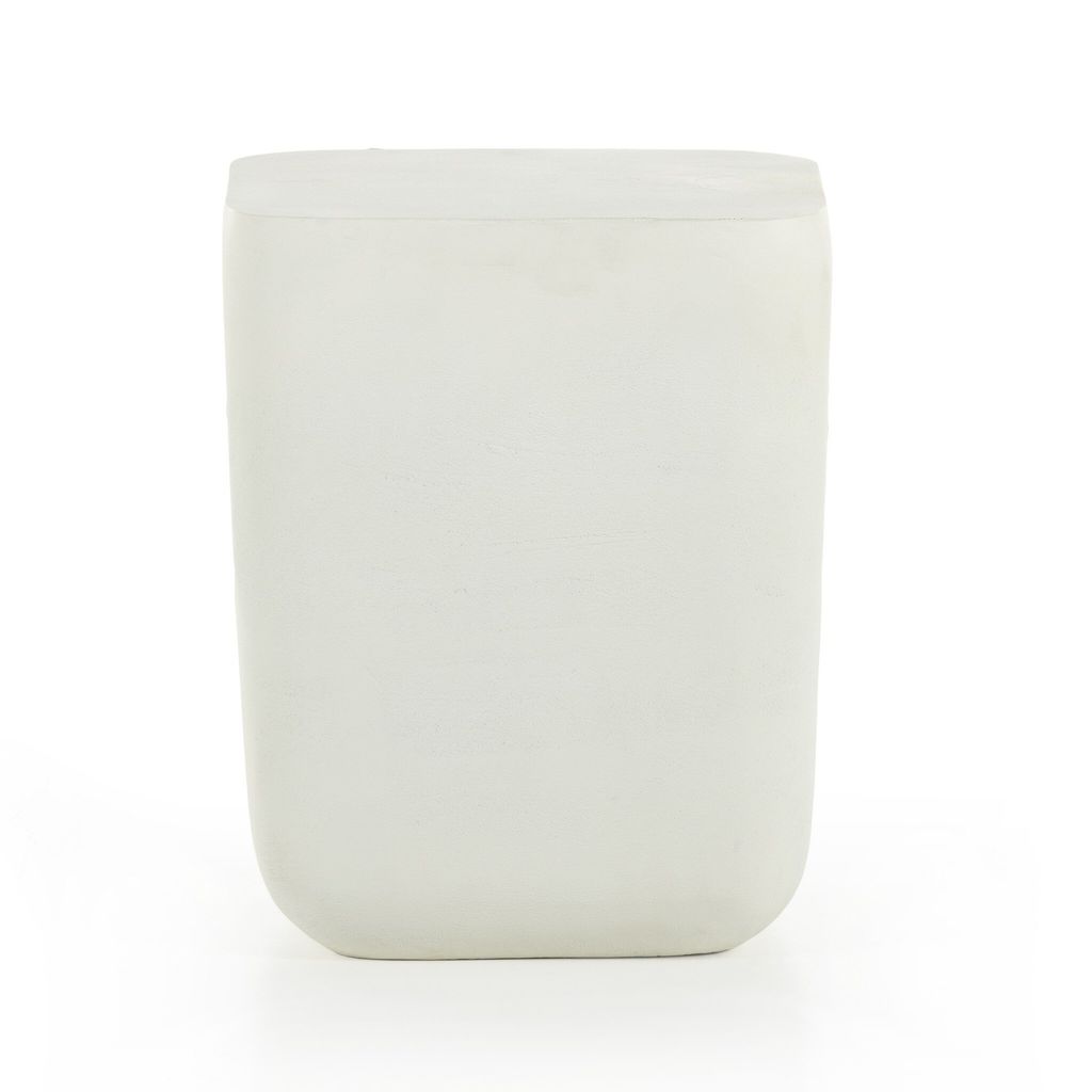 Basil Outdoor Square Drink Table, Matte White