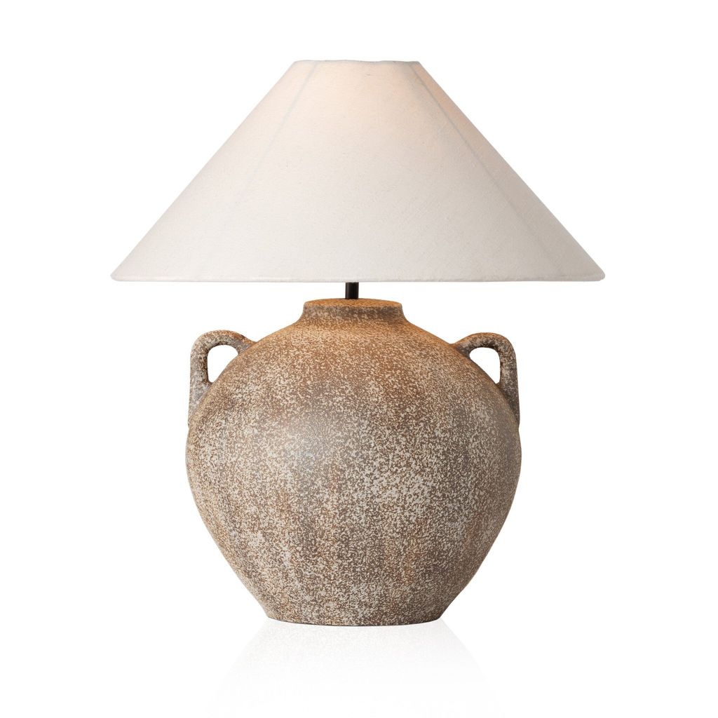 Mays Table Lamp, Vintage Brown Ceramic