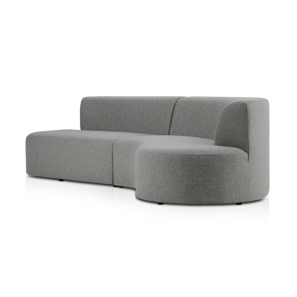 Opal Outdoor 2-Piece Sectional Right Arm Facing, Hayes Smoke Cover