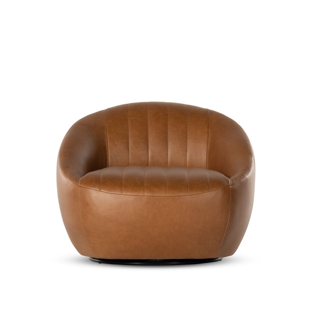 Audie Swivel Chair, Heirloom Sienna