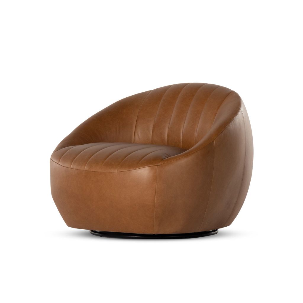 Audie Swivel Chair, Heirloom Sienna