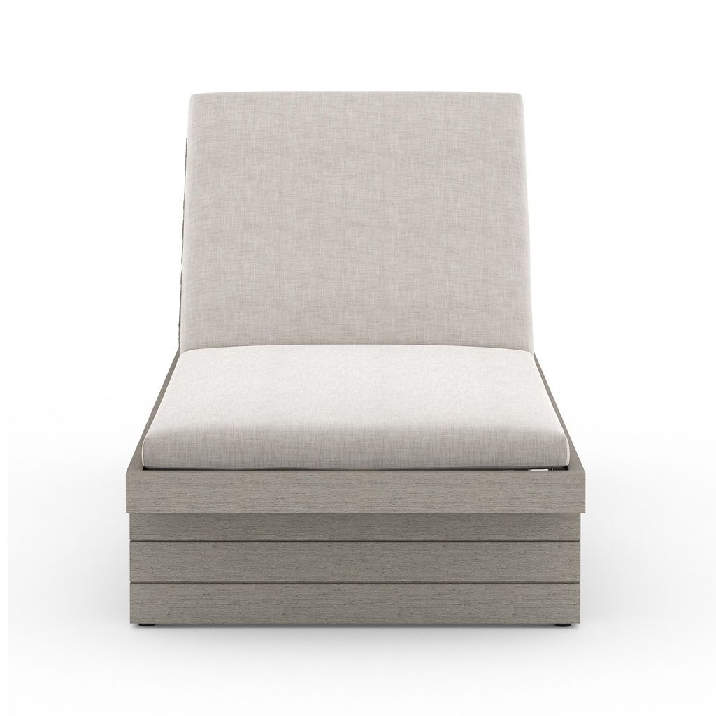 Leroy Outdoor Chaise, Weathered Grey And Stone Grey Cover