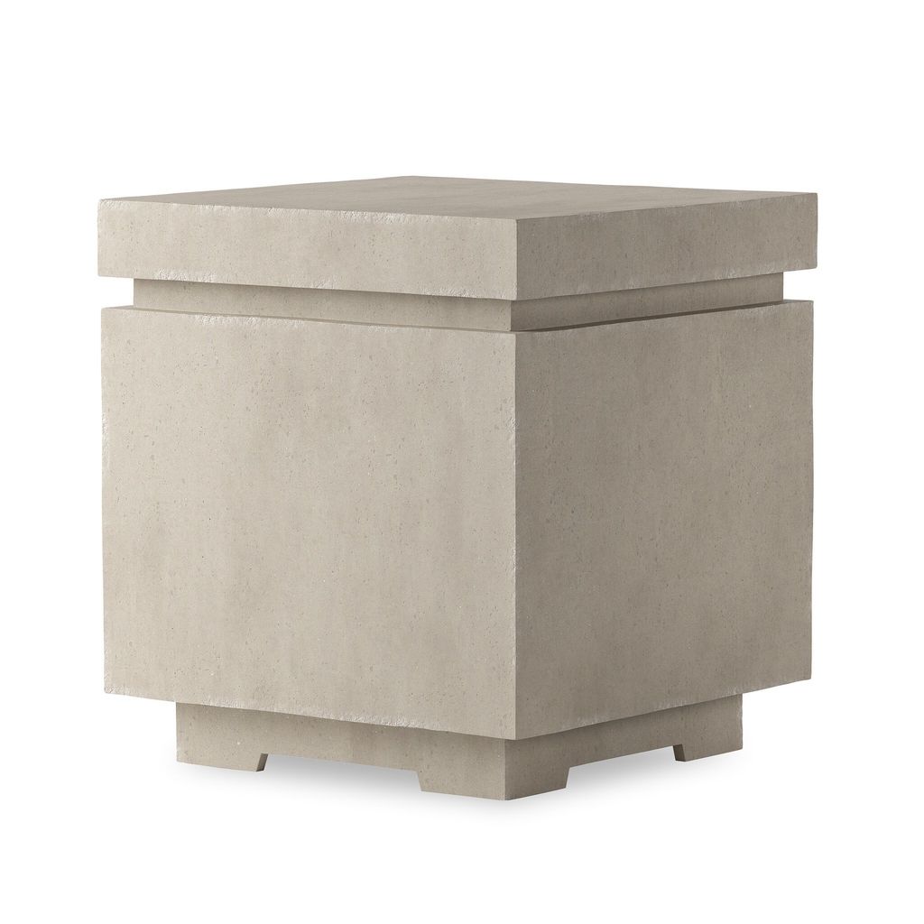 Posen Outdoor Square Propane Enclosure, Natural Concrete