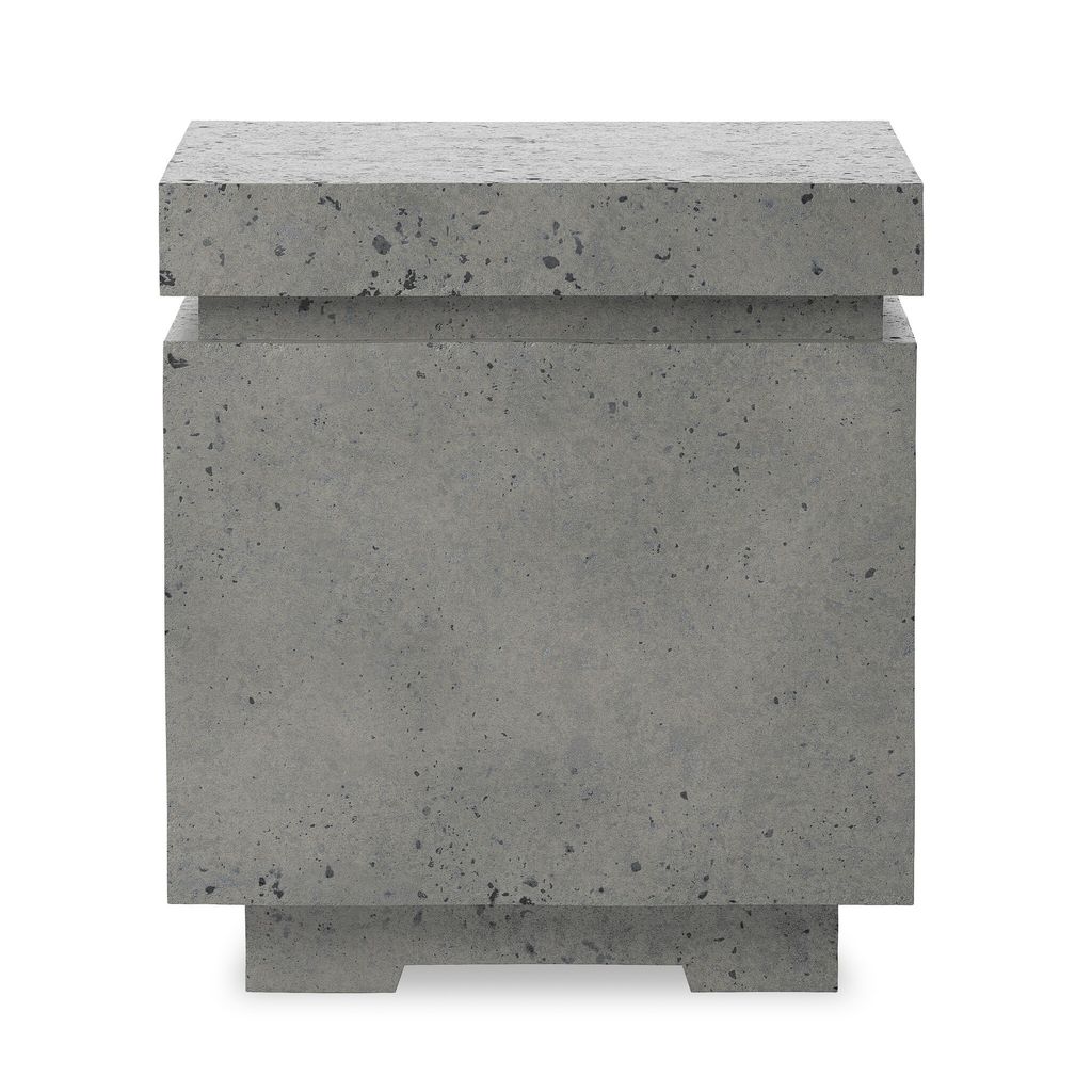 Posen Outdoor Square Propane Enclosure, Pewter Concrete