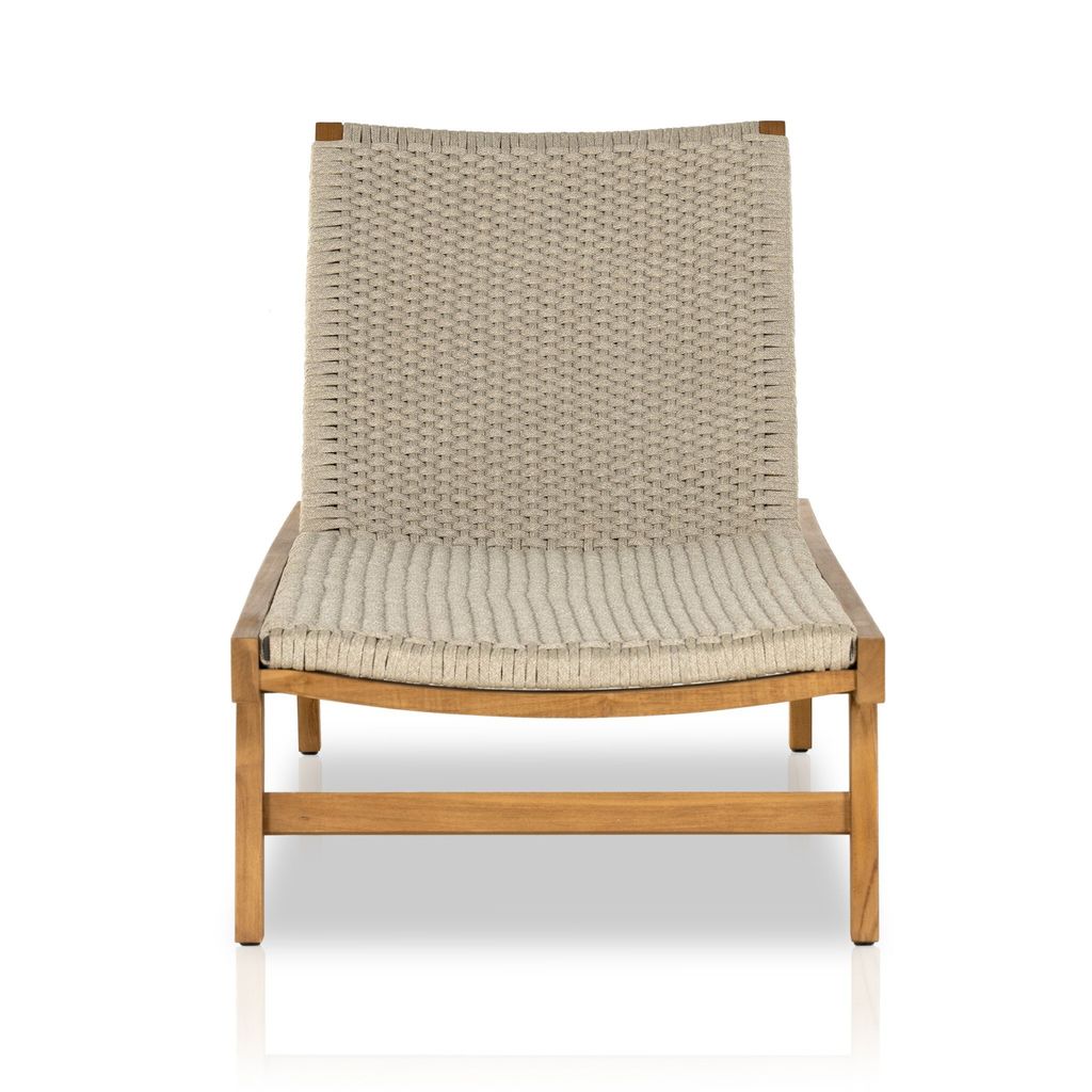 Delano Outdoor Chaise, Natural Teak