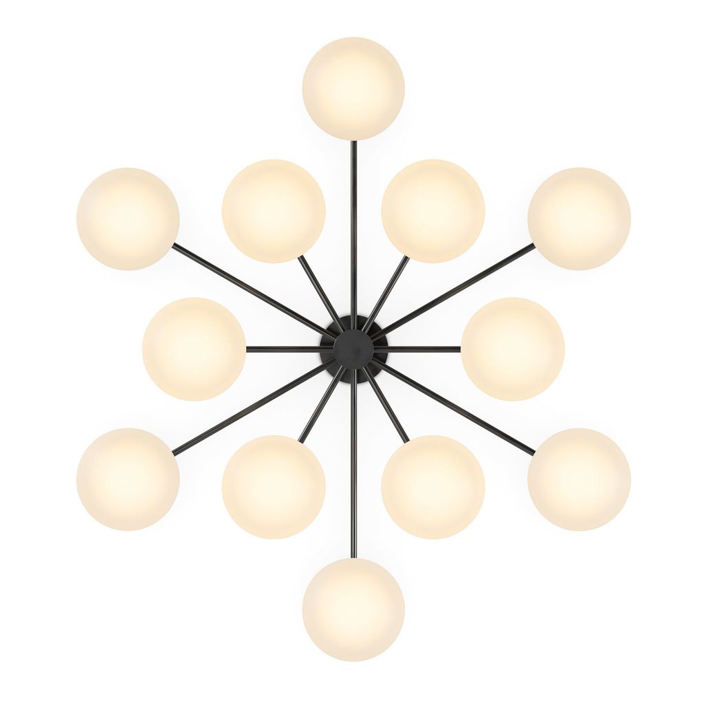 Orion Round Chandelier, Black Gunmetal