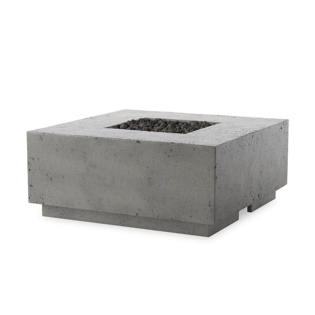 Preview image for Donovan Outdoor Fire Table, Pewter Concrete With Propane Fuel Type