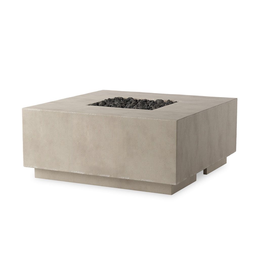 Preview image for Donovan Outdoor Fire Table, Natural Concrete With Propane Fuel Type