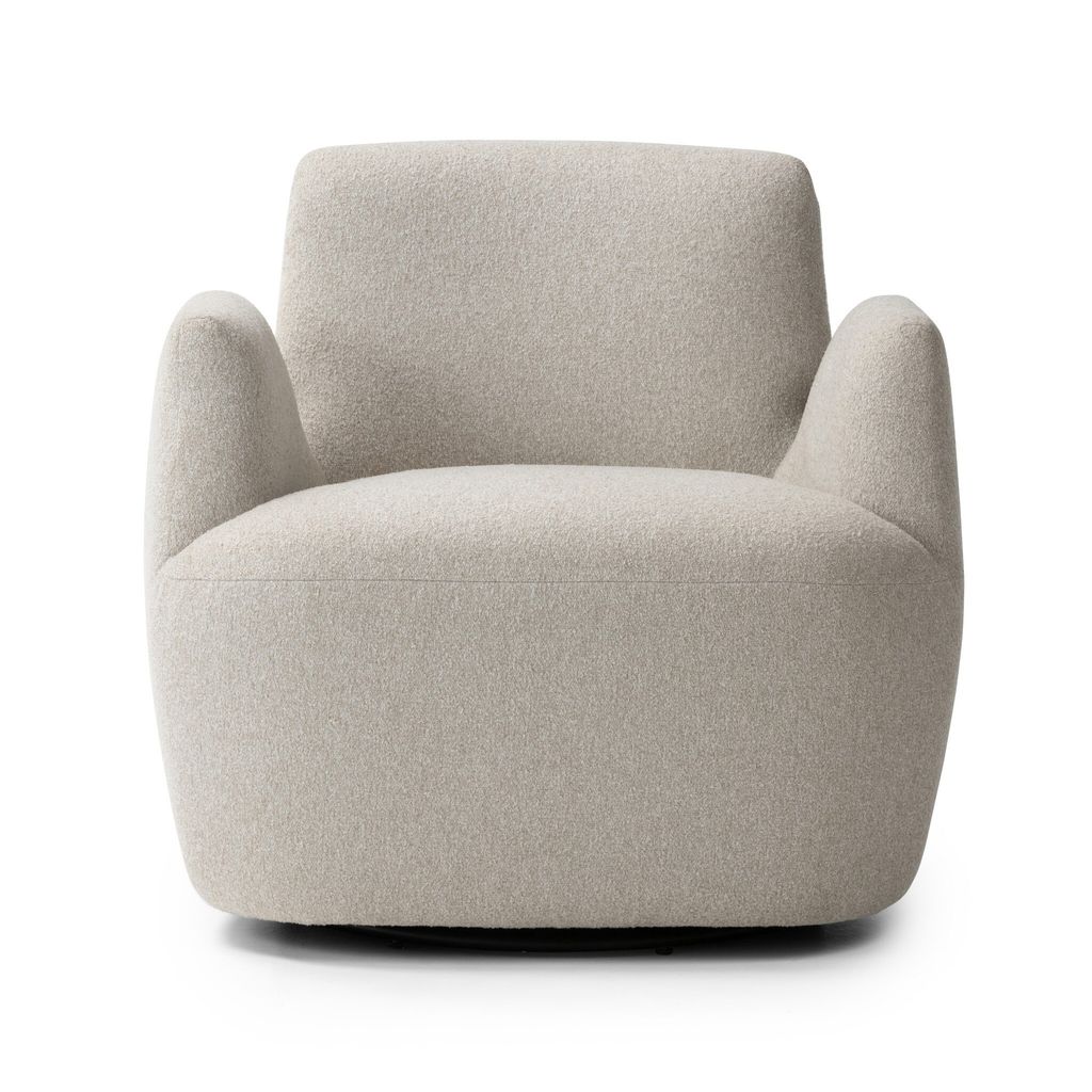 Reed Swivel Chair, Crete Pebble Cover