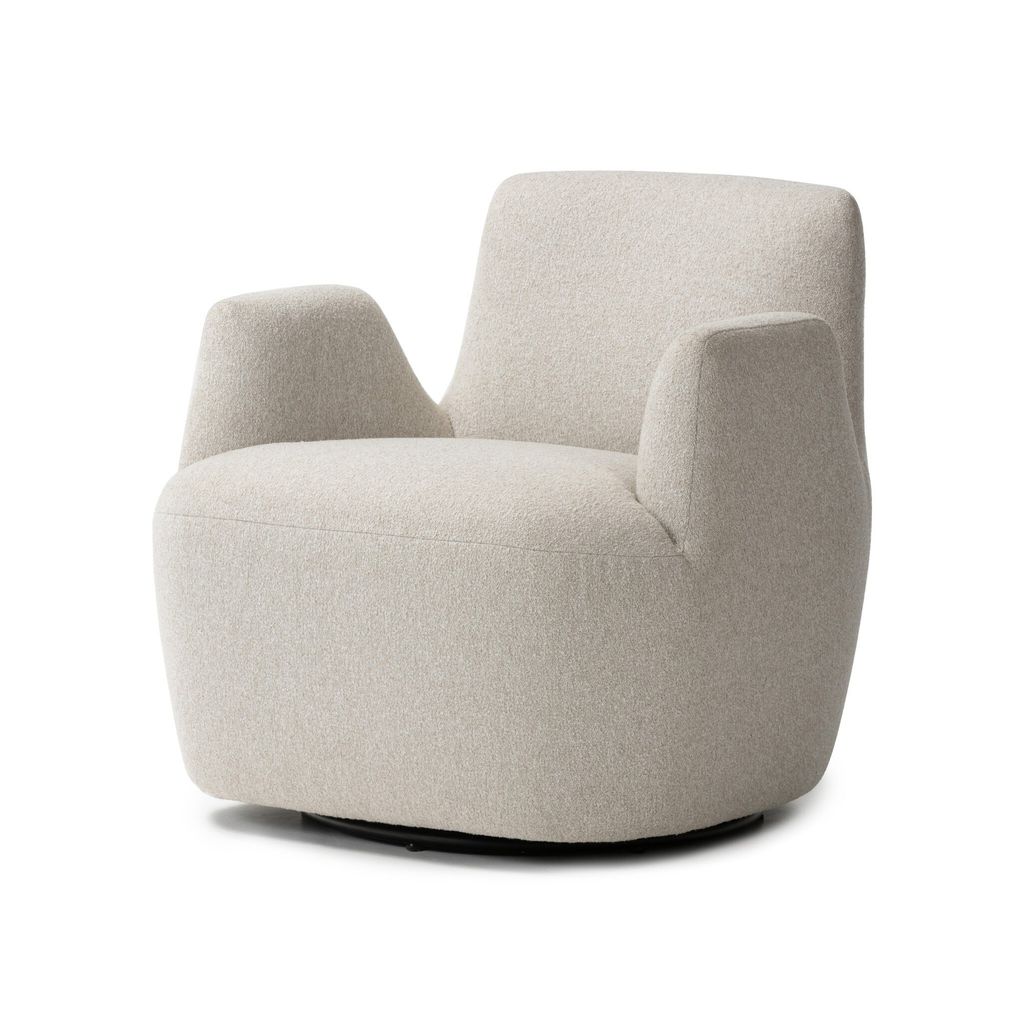 Reed Swivel Chair, Crete Pebble Cover