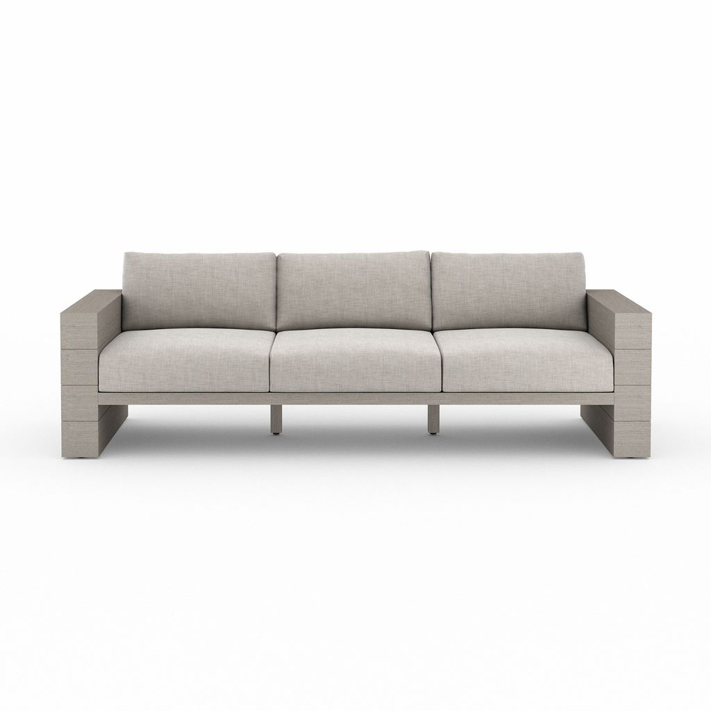 Leroy Outdoor Sofa, Weathered Grey, Stone Grey Cover