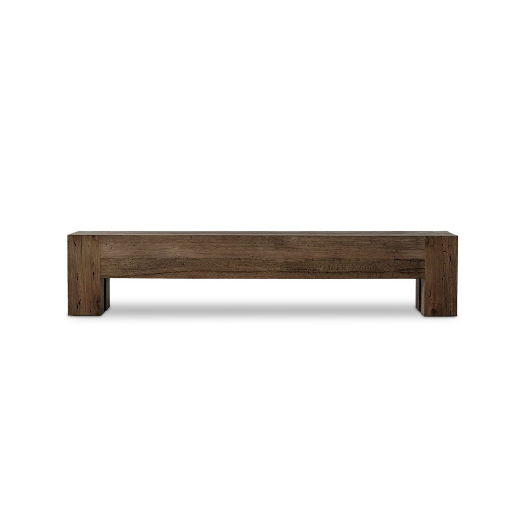 Preview image for Abaso Large Accent Bench, Ebony Rustic Wormwood Oak