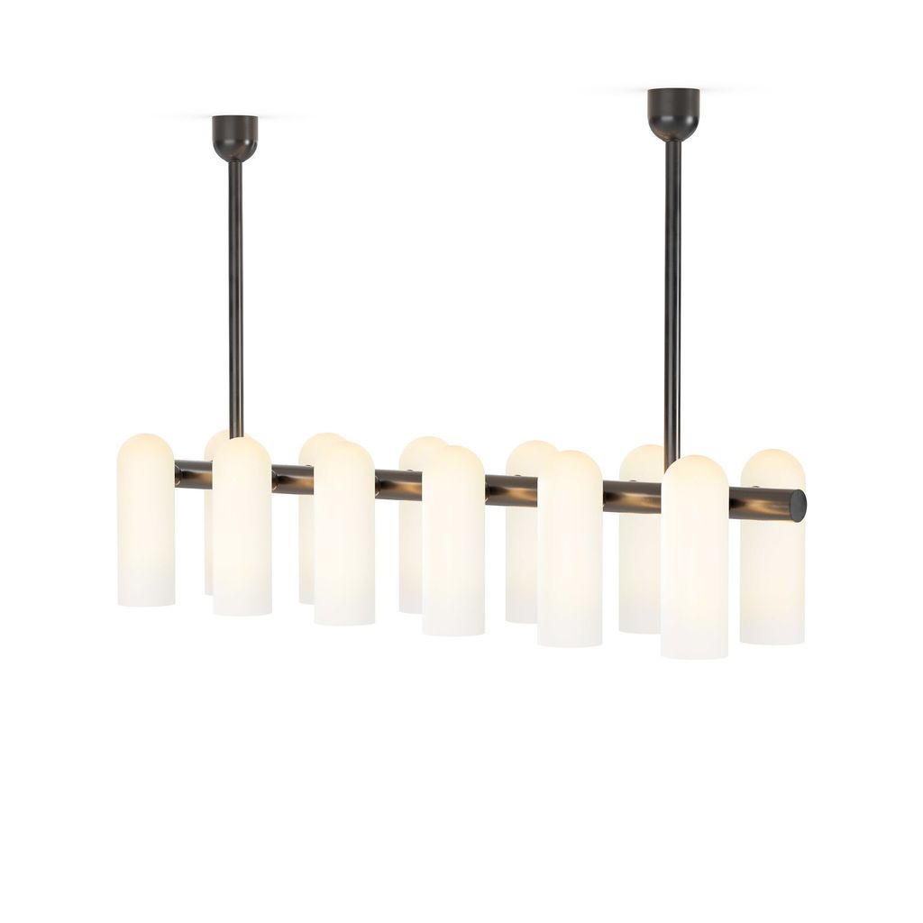 Odyssey Linear Md Chandelier, Black Gunmetal