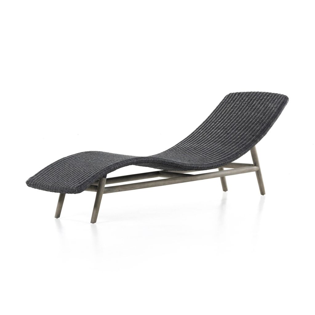 Portia Outdoor Chaise, Vintage Coal Cover