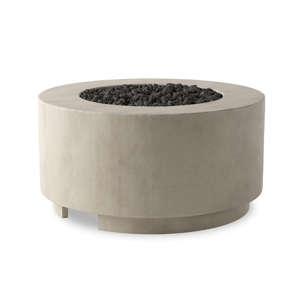 Preview image for Damian Outdoor Fire Table, Natural Concrete With Natural Gas Fuel Type