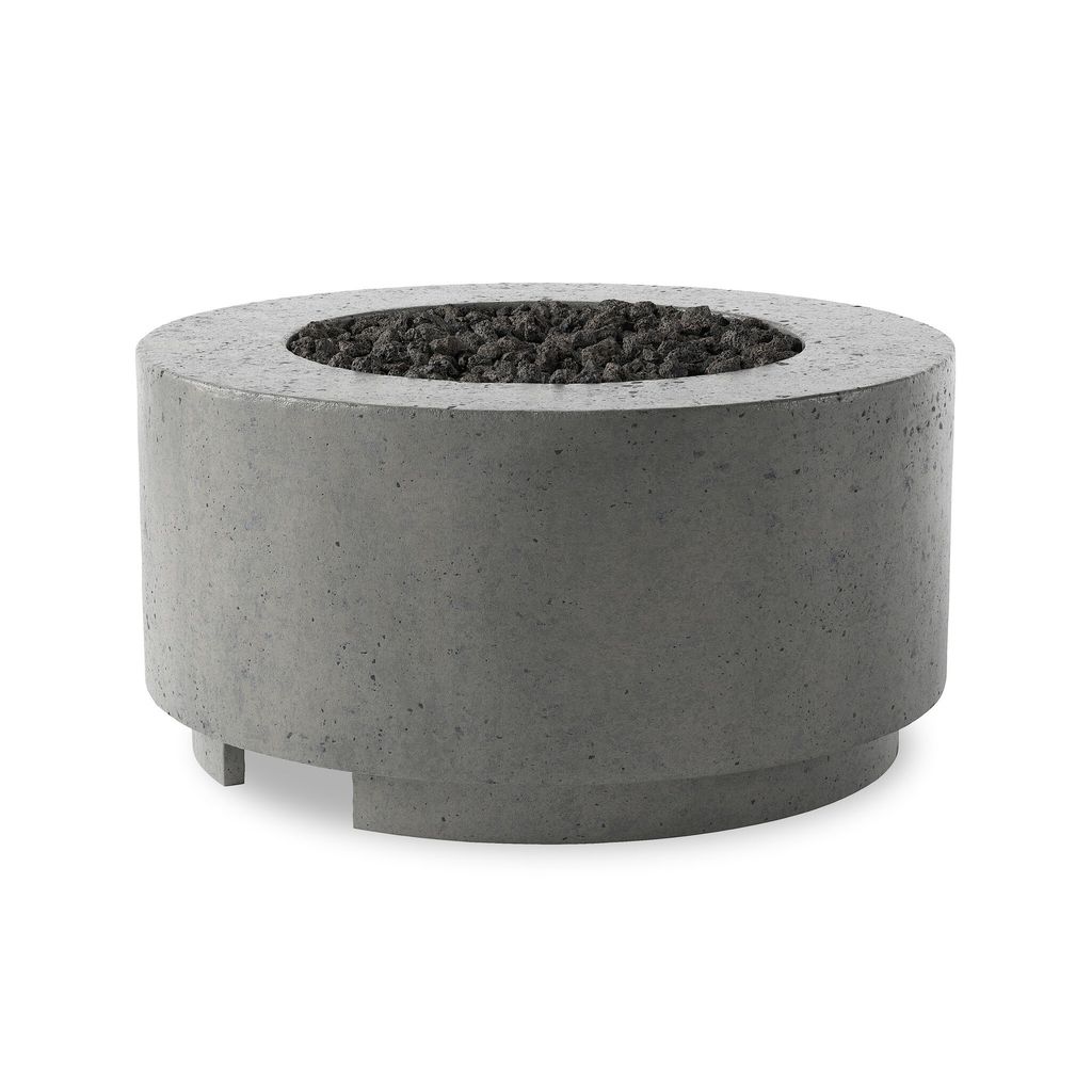 Preview image for Damian Outdoor Fire Table, Pewter Concrete With Natural Gas Fuel Type