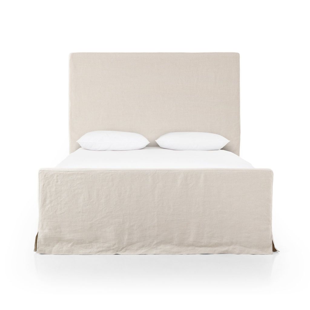 Preview image for Daphne Slipcover Bed Queen Size, Brussels Natural Cover