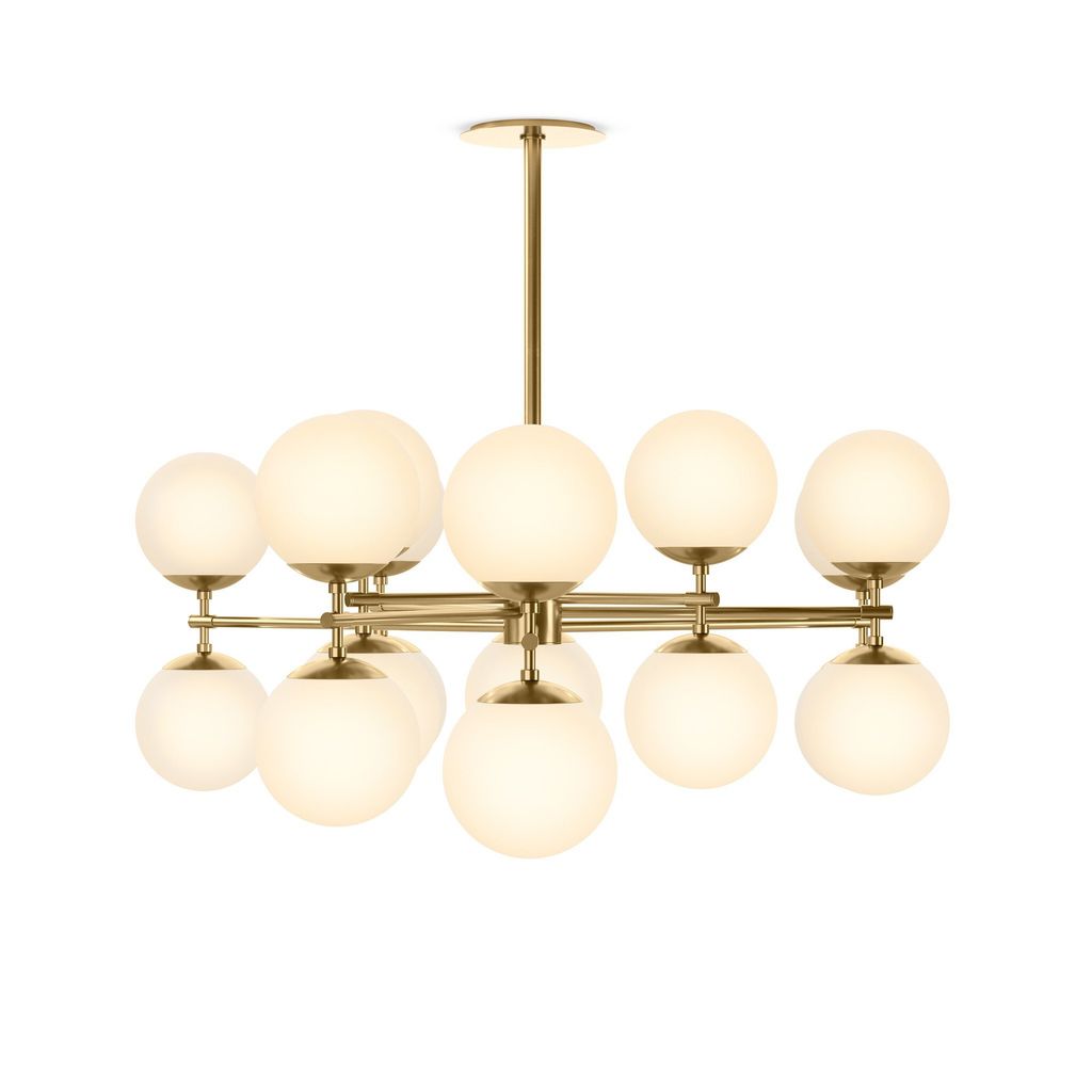 Zodiac Chandelier, Burnished Brass