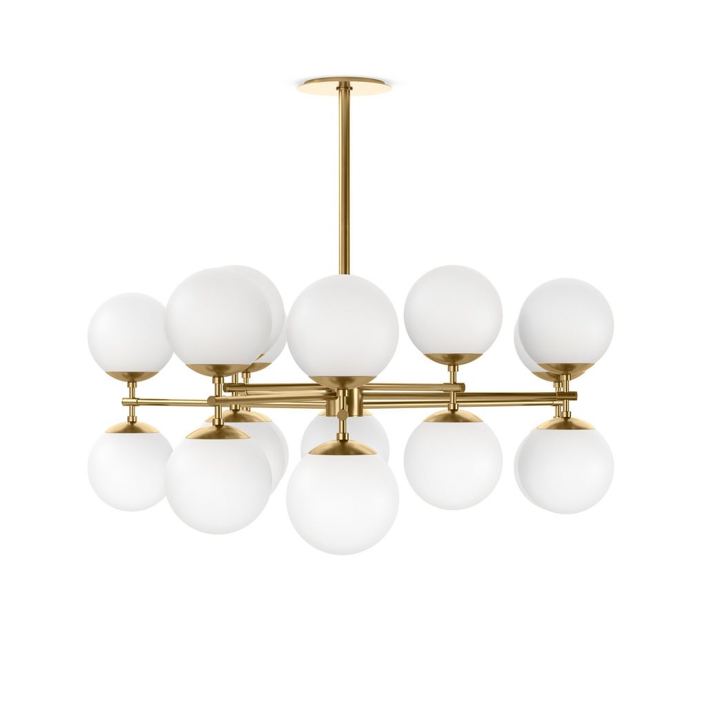 Zodiac Chandelier, Burnished Brass