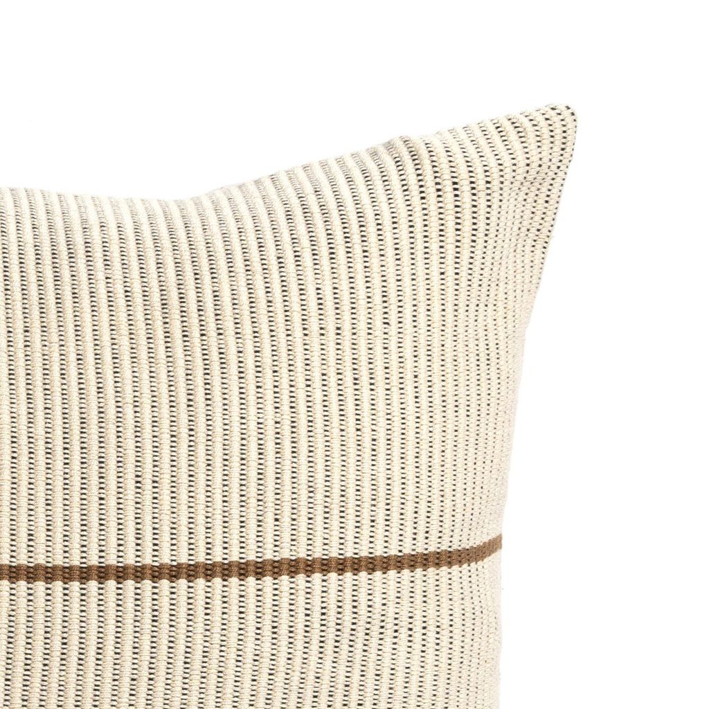 Handwoven Merido Pillow Cover + Insert 14" X 20", Beige
