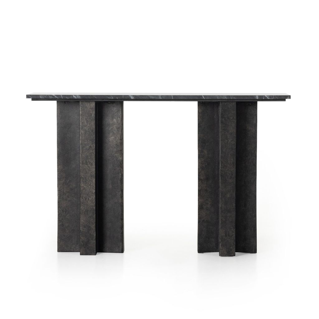 Preview image for Terrell Console Table, Black Marble