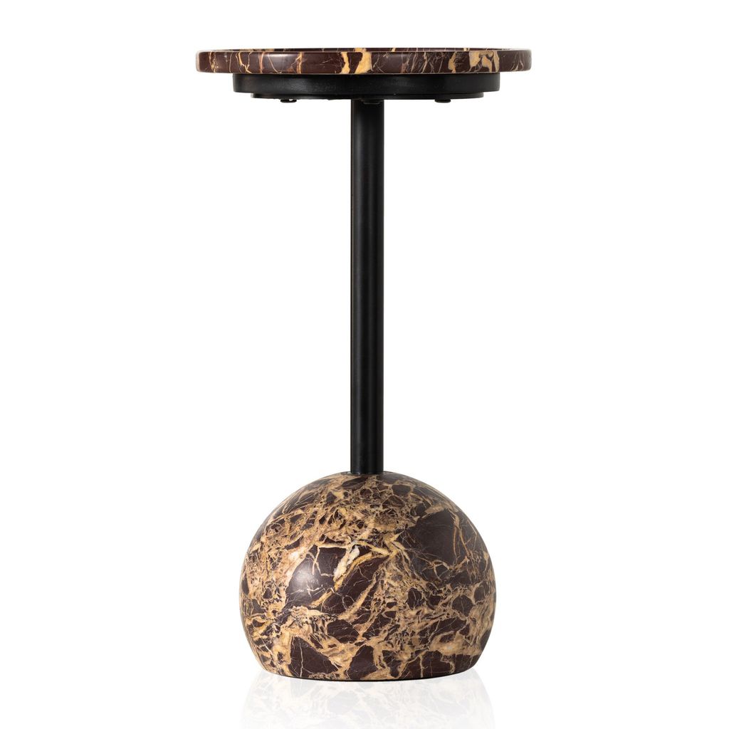 Viola Accent Table, Merlot Marble