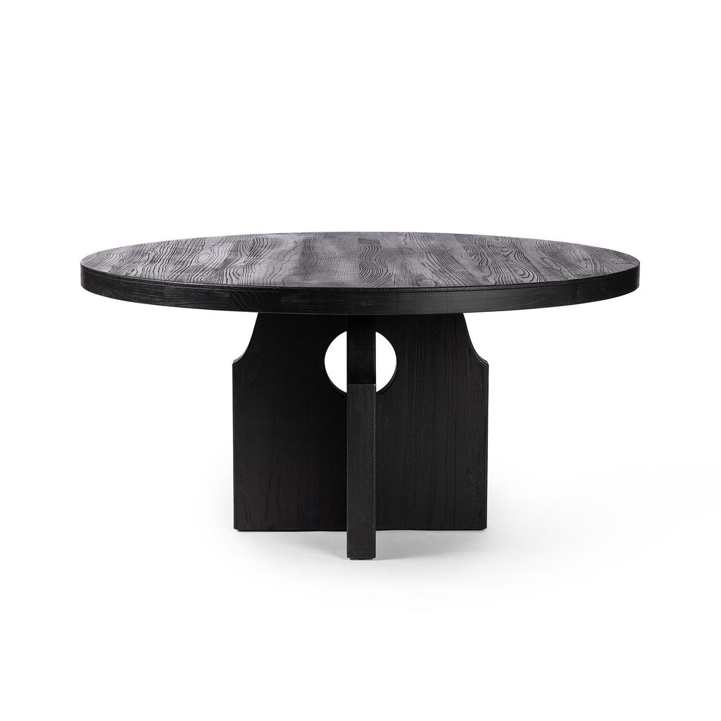 Allandale Round Dining Table, Black Elm