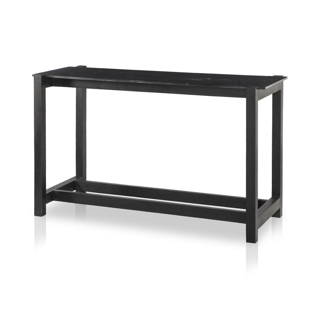 Scout Counter Table, Worn Black Mango