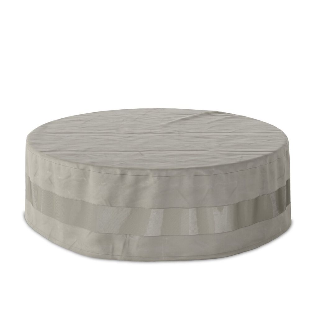 Weatherproof Outdoor Round Coffee Table Cover Medium, Baron Grey