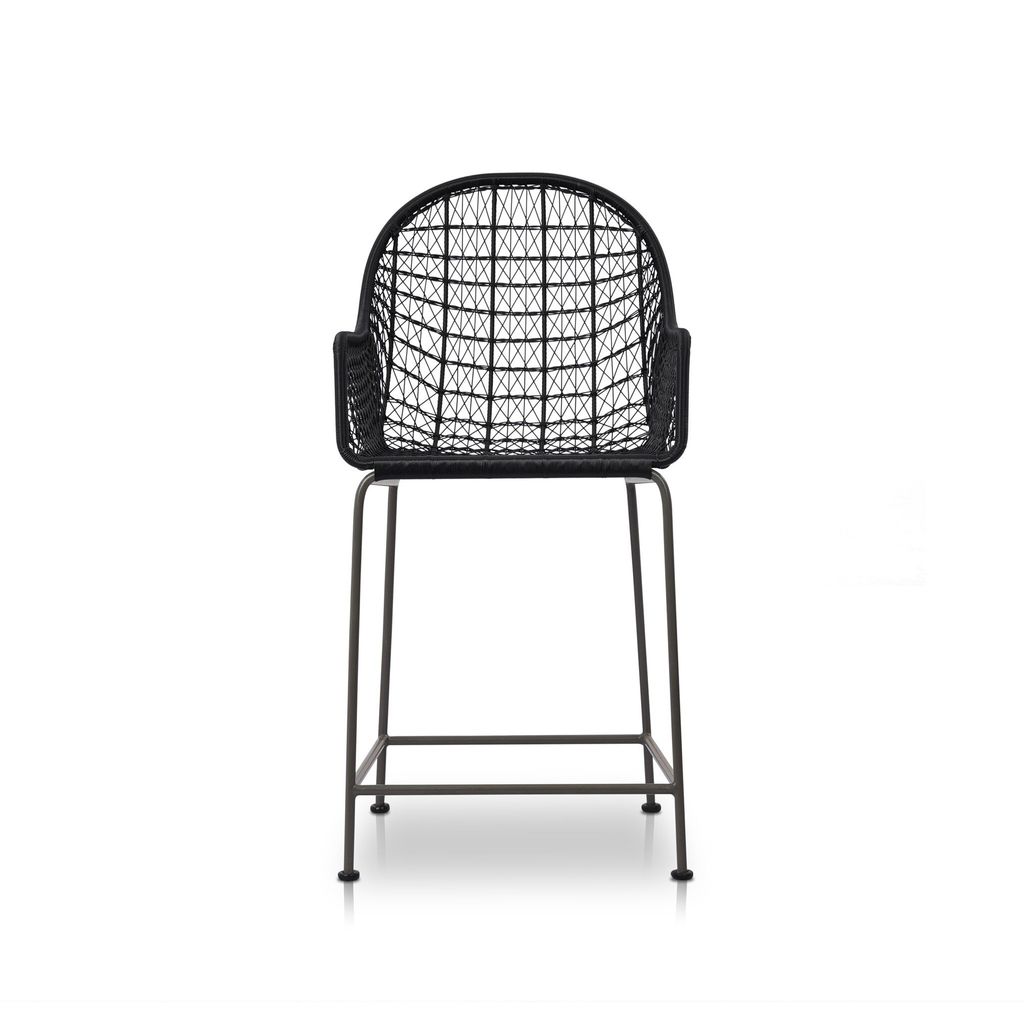 Bandera Outdoor Counter Stool, Smoke Black