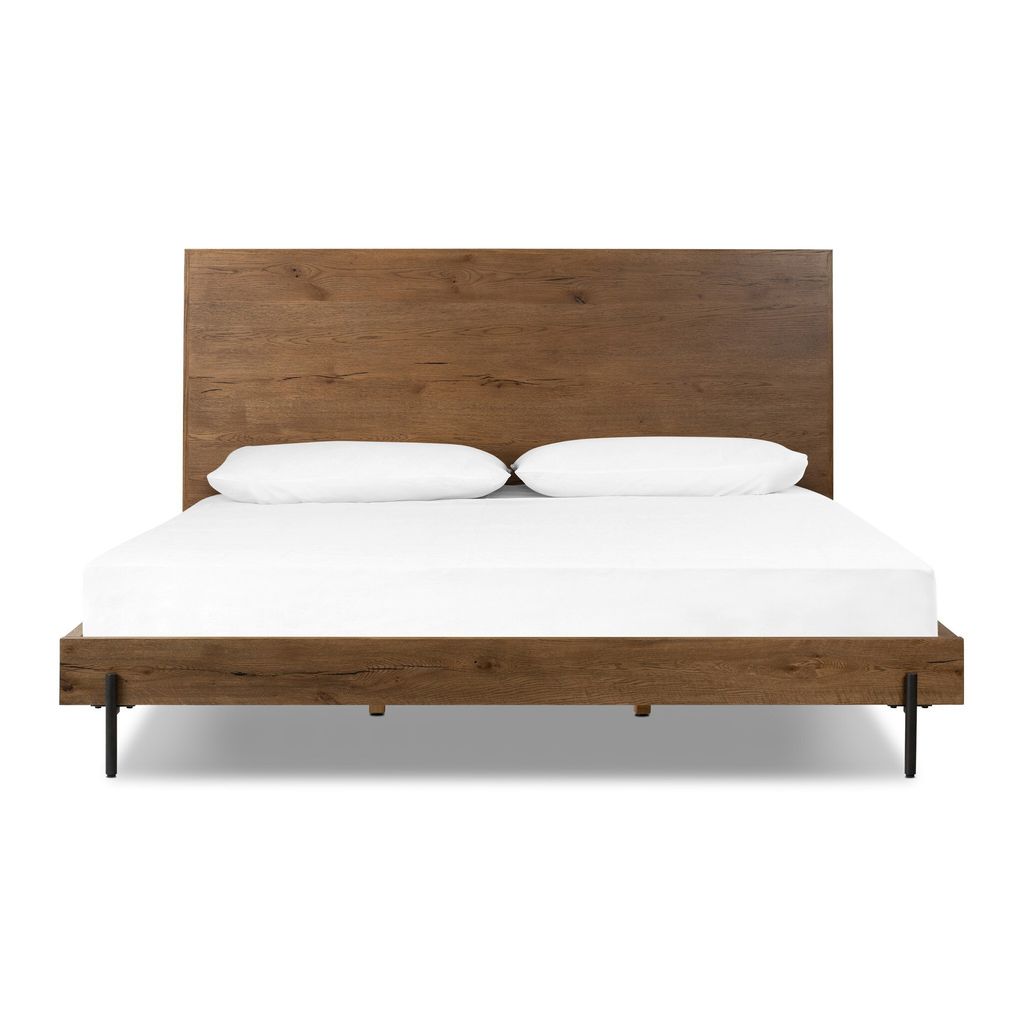 Preview image for Eaton Bed Queen Size, Amber Oak Resin