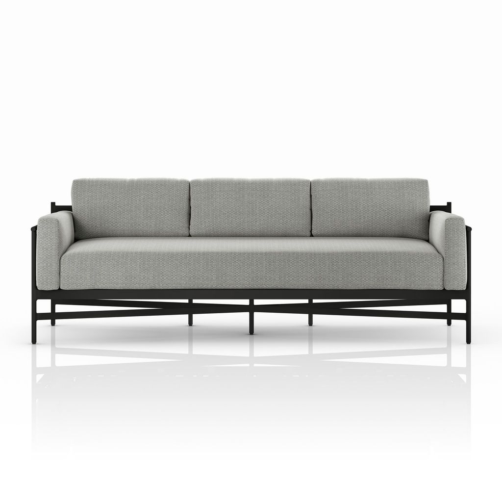 Hearst Outdoor Sofa 99", Faye Ash Cover