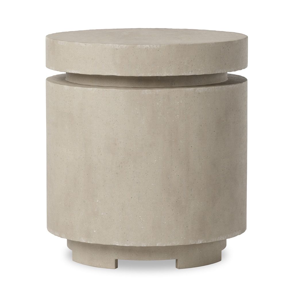 Higgins Outdoor Round Propane Enclosure, Natural Concrete