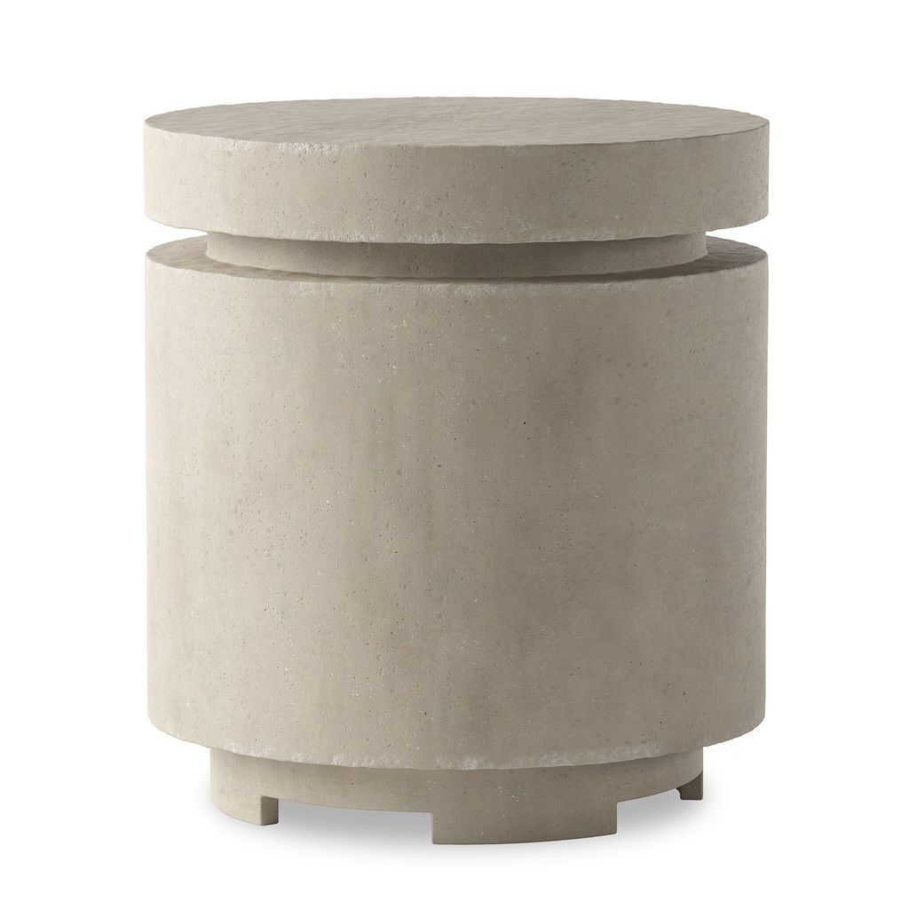 Higgins Outdoor Round Propane Enclosure, Natural Concrete